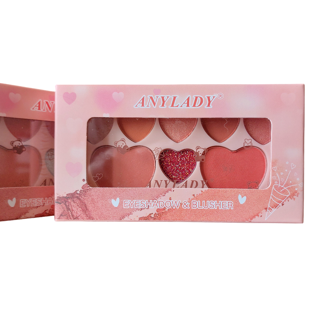 پالت مینی سایه و رژ گونه قلبی انی لیدی