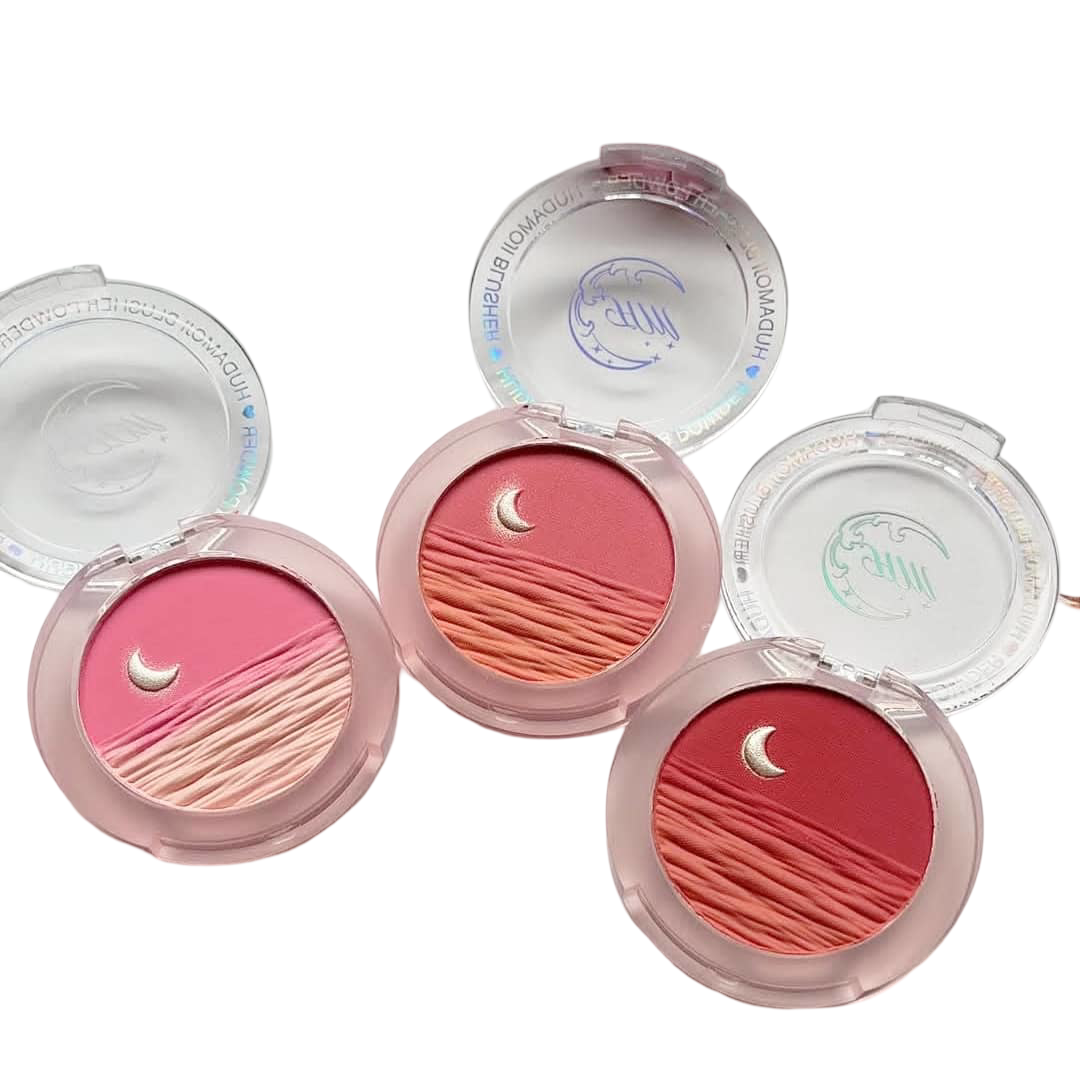 رژگونه و هایلایتر پودری طرح ماه هدی موجی